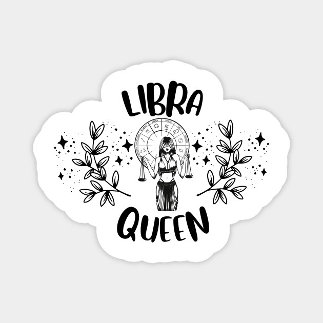 Libra Queen Magnet by teresawingarts