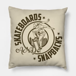 Skateboards and Snapbacks Pillow