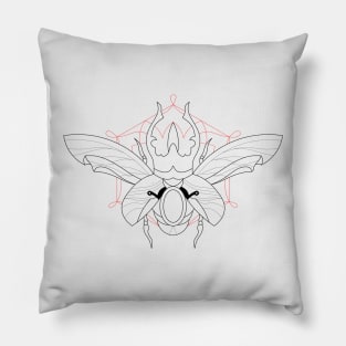 Scarab - tattoo design Pillow