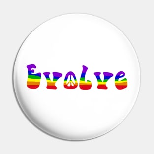 Evolve Rainbow Stripes Pin