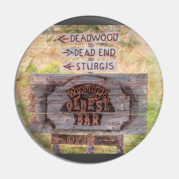 Do You Know the Way Wooden Sign Pin by Debra Martz