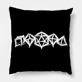 Heavy Metal DnD Dice Logo Pillow