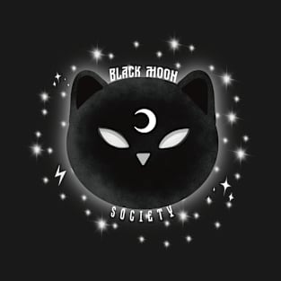 Black cat black moon society T-Shirt