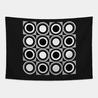 monochrome retro mid century pattern Tapestry