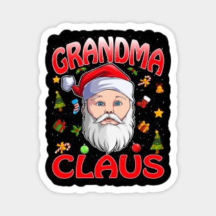 Grandma Santa Claus Christmas Matching Costume Magnet