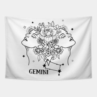 Zodiac Garden Floral Design: Gemini Tapestry