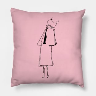 Lady Line Art Pillow