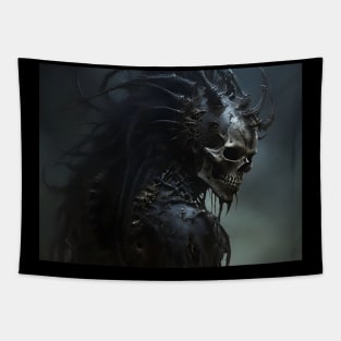 Hell Soldier Examining Death Field Tapestry