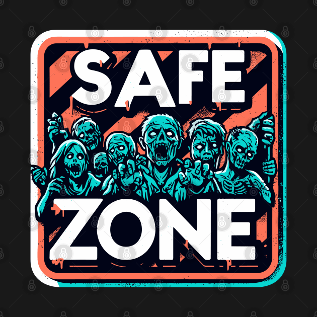 Zombie apocalypse Safe zone Retro by TomFrontierArt