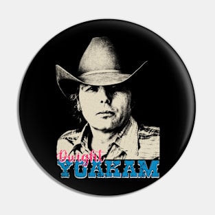 Dwight Yoakam / 80s Styled Retro Design Pin