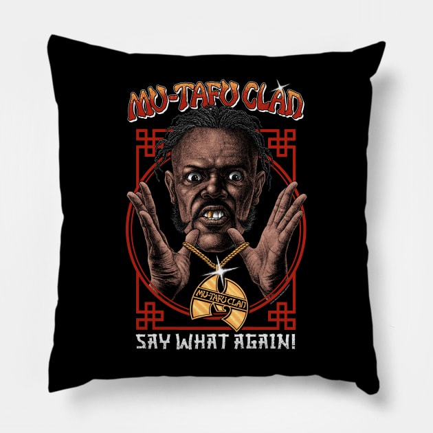 Mutafuclan, Samuel L Jackson, Jules Winnfield Pillow by PeligroGraphics