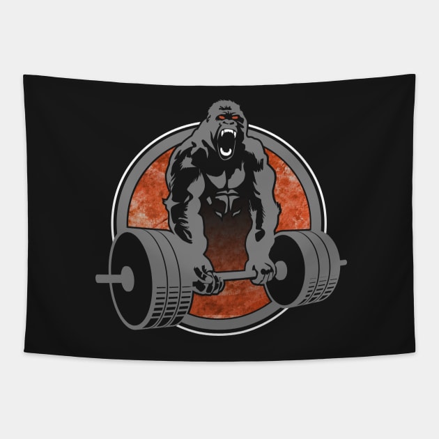 Gorilla Lifting Color Tapestry by Natural 20 Shirts