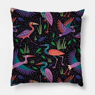 Heron Pattern Pillow