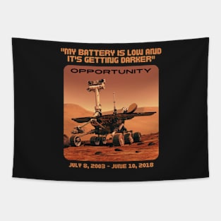 My Battery Is Low Opportunity Mars Rover Tapestry