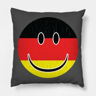 Smiley Germany Flag Fan German Fan Gift Pillow