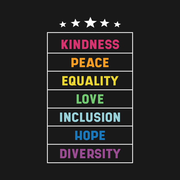 Peace Love Inclusion - Human Rights Gift by Diogo Calheiros