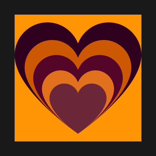 Autumn color shift heart - orange by Annka47