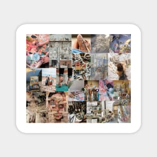 artist aesthetic collage Magnet