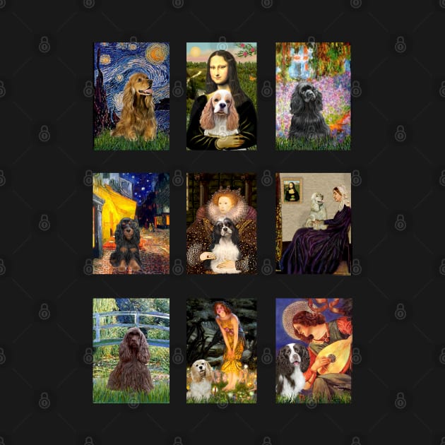 Famous Fine Art Masterpieces Adapted to Include Cocker Spaniels by Dogs Galore and More