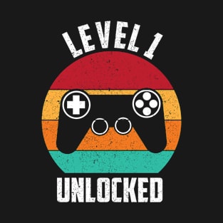 Level 1 Unlocked Video Game Birthday T-Shirt