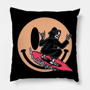 Surfing and skull Pillow