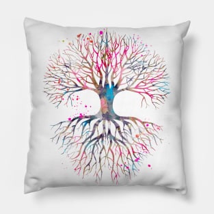 Tree of life watercolor painting 2 Pillow