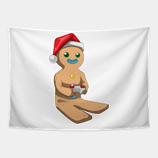 Gingerbread man Christmas Gamer Tapestry