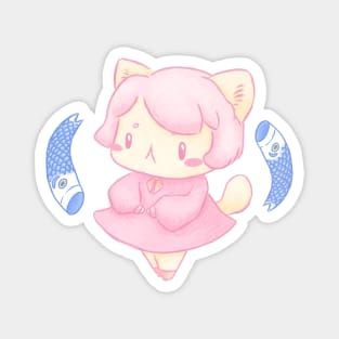 Cat girl - children's day fish in japan - Kawaii aesthetic Magnet