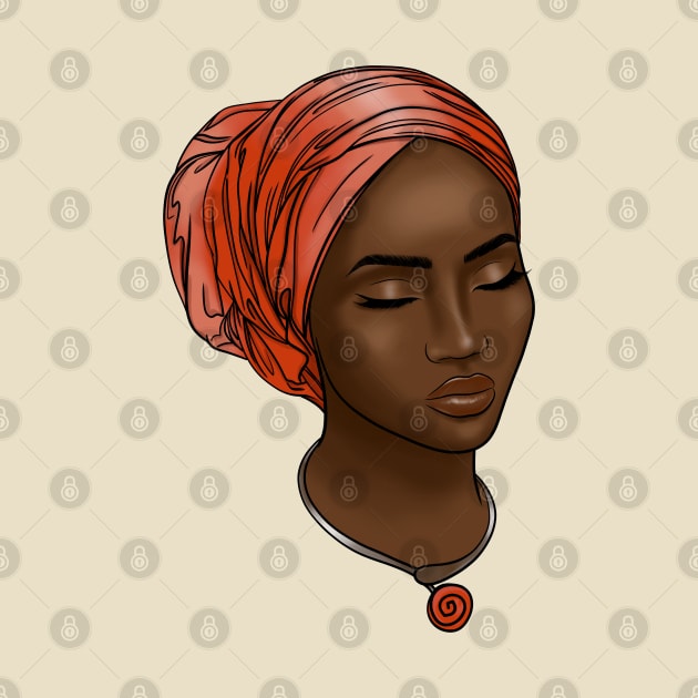 Beautiful african girl by Kuchinska design