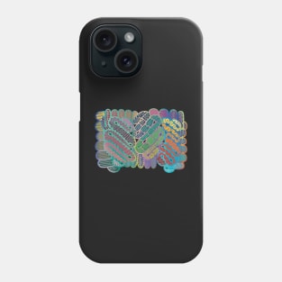 Bold Rainbow Twirlers on Black Phone Case