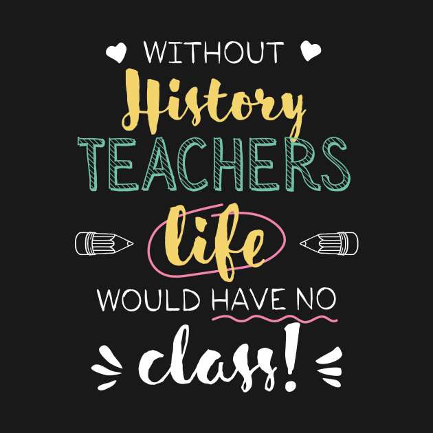 Without History Teachers Gift Idea - Funny Quote - No Class by BetterManufaktur