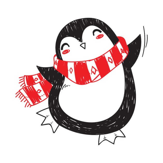 Happy Penguin Christmas by Korry