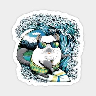 Surf's Up - Surfing Chinchilla Magnet