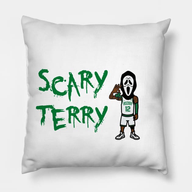 Terry Rozier - Scary Terry Pillow by xavierjfong