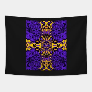 Miniature Aussie Tangle 13 Pattern in Purple and Gold Tapestry