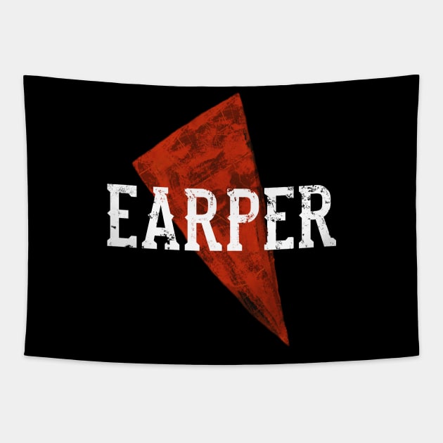 Earper Triangle (White Text)  - Wynonna Earp Tapestry by Queerdelion