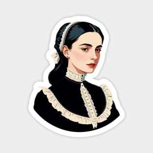 Young Victorian Nurse with Tired Eyes Magnet