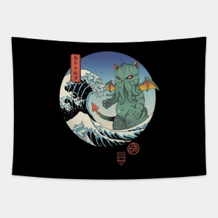 Great Cathulhu Wave Tapestry