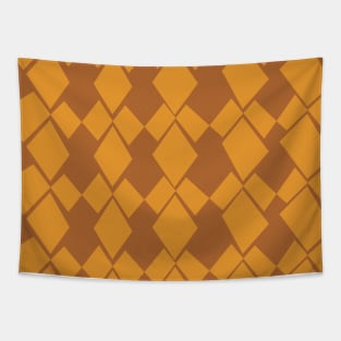 Geometric Diamonds Design (Orange) Tapestry