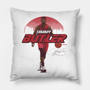 Jimmy Butler Miami Skyline Pillow