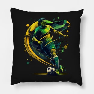 Brazil Soccer Quality Art Design Pillow