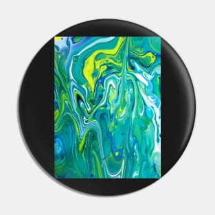 Limeade - Abstract Acrylic Pour Pin