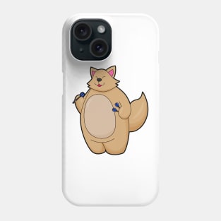 Cat as Dart player with Darts Phone Case