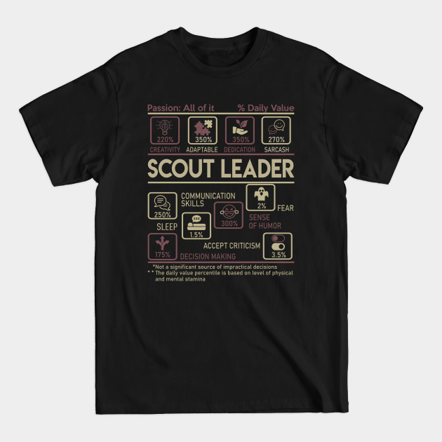 Discover Scout Leader T Shirt - Multitasking Daily Value Gift Item Tee - Scout Leader - T-Shirt