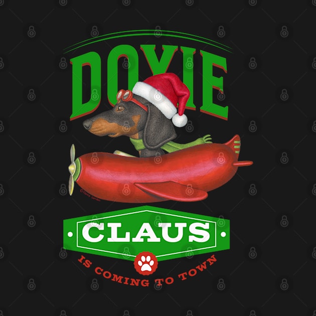 Doxie Claus Dachshund by Danny Gordon Art