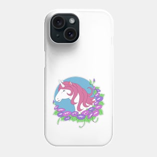 Unicorn and Morning Glory Phone Case