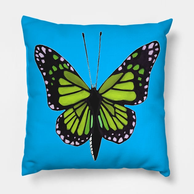 Butterfly 02m, transparent background Pillow by kensor