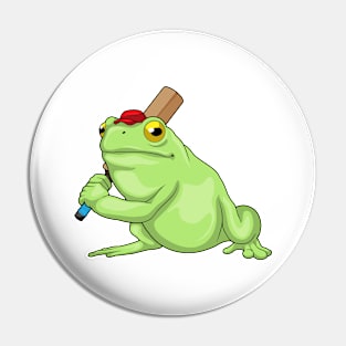 Frog Cricket Cricket bat Pin