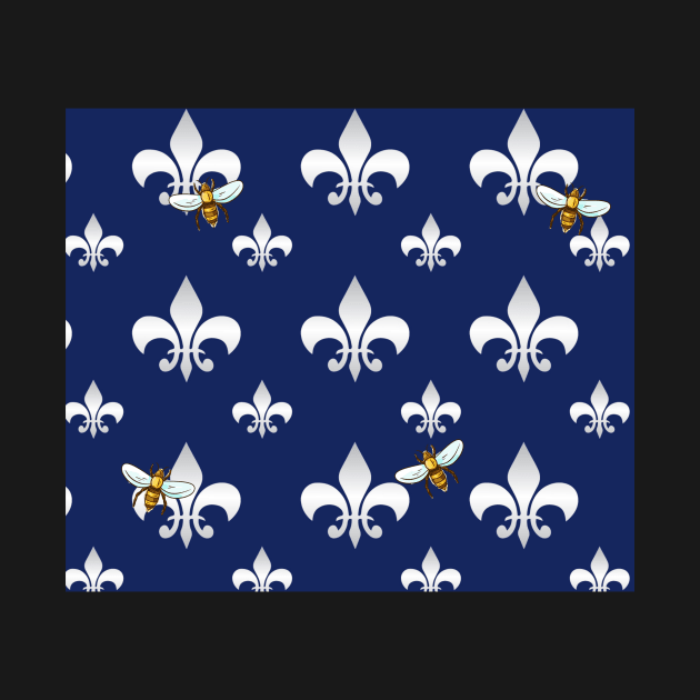 Bees and Fleur De Lis by gillys