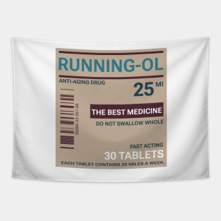 Running anti aging drug joke Tapestry